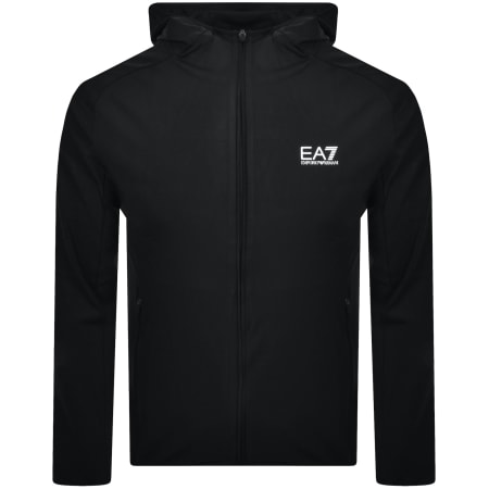 EA7 Emporio Armani Vigor7 Logo Hoodie Black | Mainline Menswear us